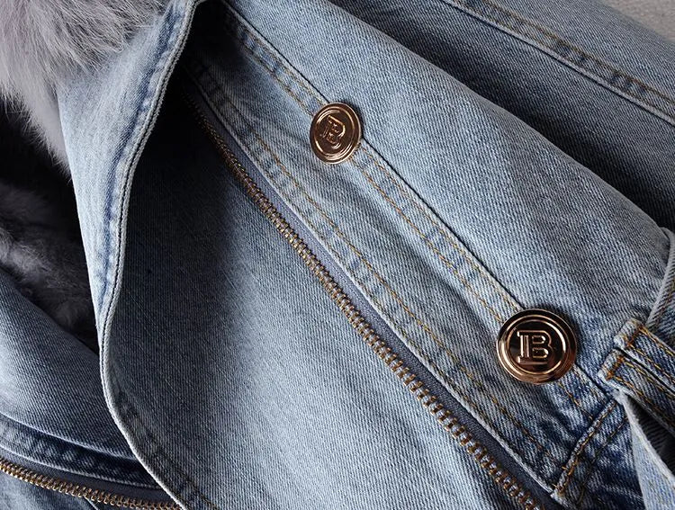 Eliza | Elegance Denim & Fur Jacket