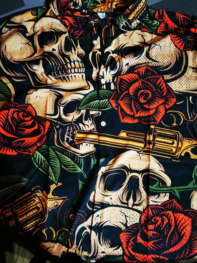 Dillan | Hawaiian Skull Shirt