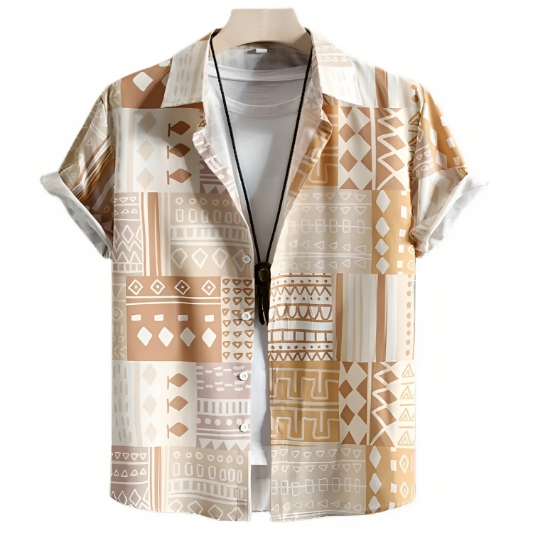 Andrew | Men's Hawaiian Printed Short Sleeve Shirt