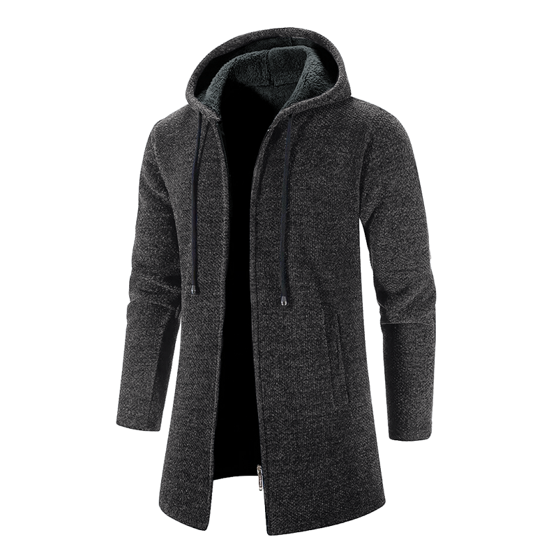 Men's | Mid-length Hooded Wool Jacket