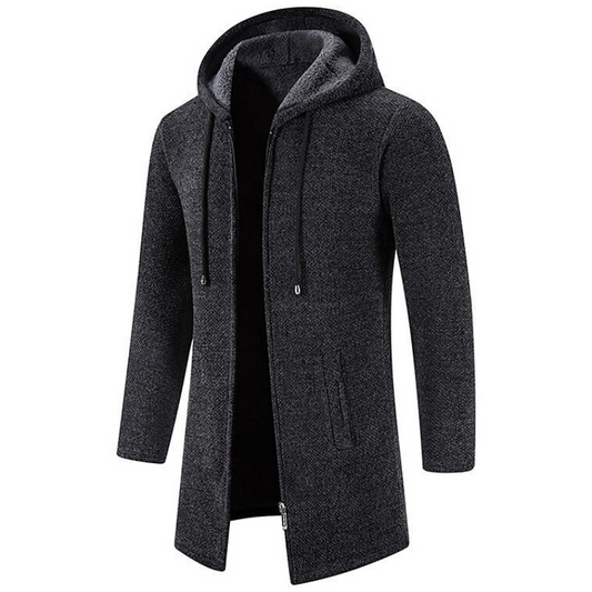 Men's | Mid-length Hooded Wool Jacket