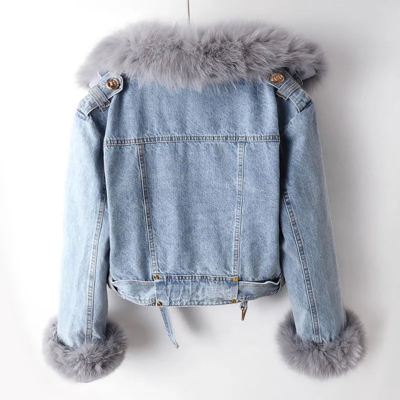Eliza | Elegance Denim & Fur Jacket
