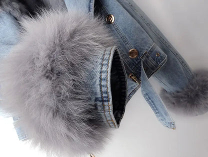Eliza | Elegance Denim & Fur Jacket