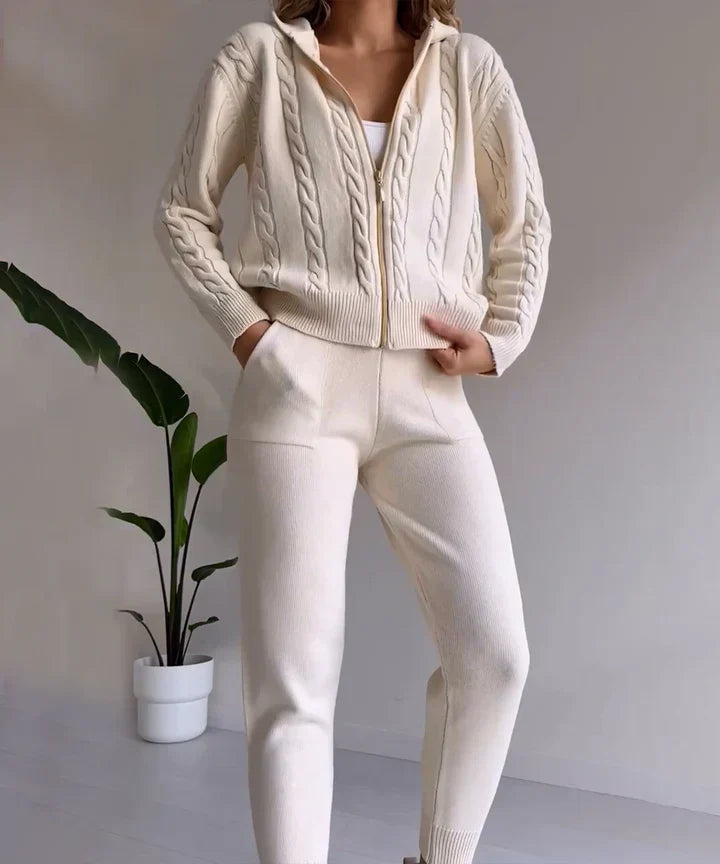 Pip | Two-piece set casual jacquard knit sweater