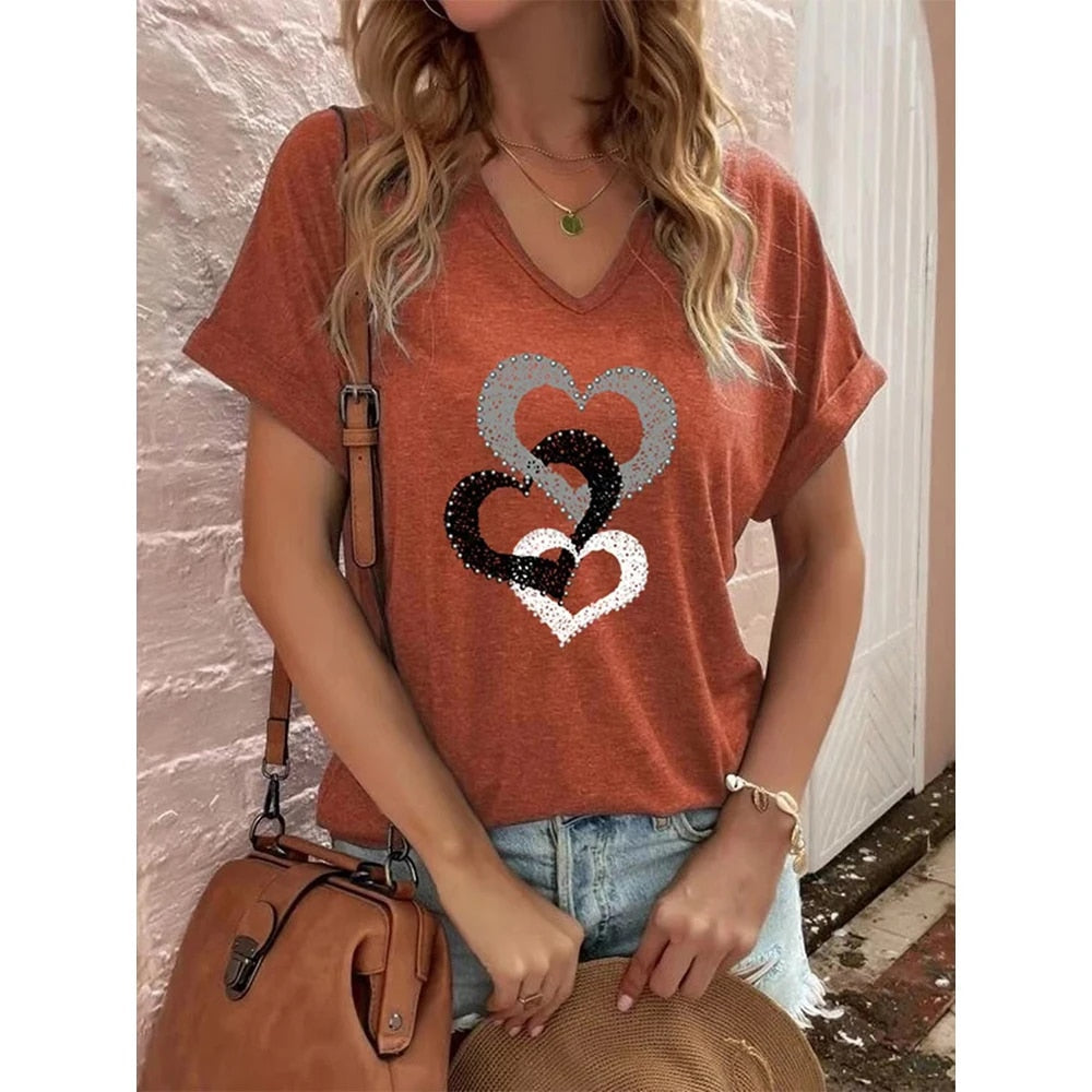 Jayla | Women's Heart-Shaped 3D T-Shirt
