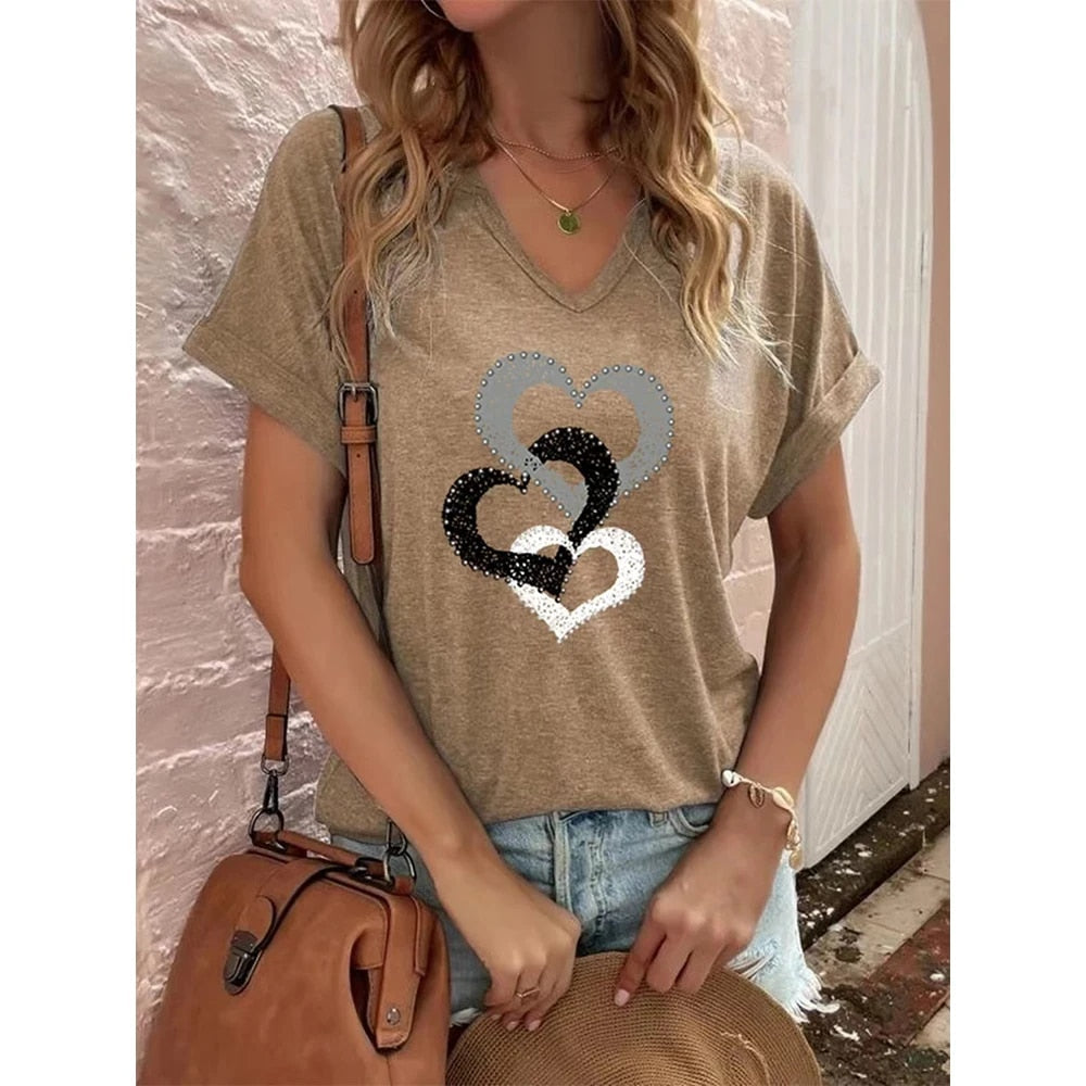 Jayla | Women's Heart-Shaped 3D T-Shirt