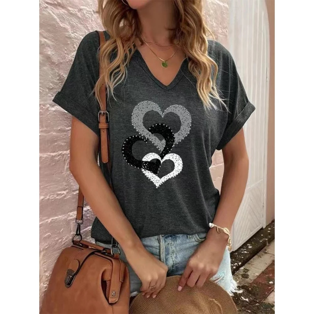 Jayla | Women's Heart-Shaped 3D T-Shirt