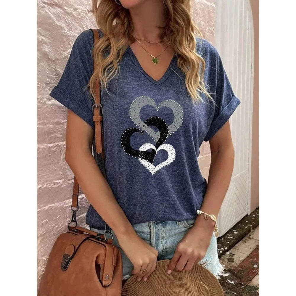 Jayla | Women's Heart-Shaped 3D T-Shirt