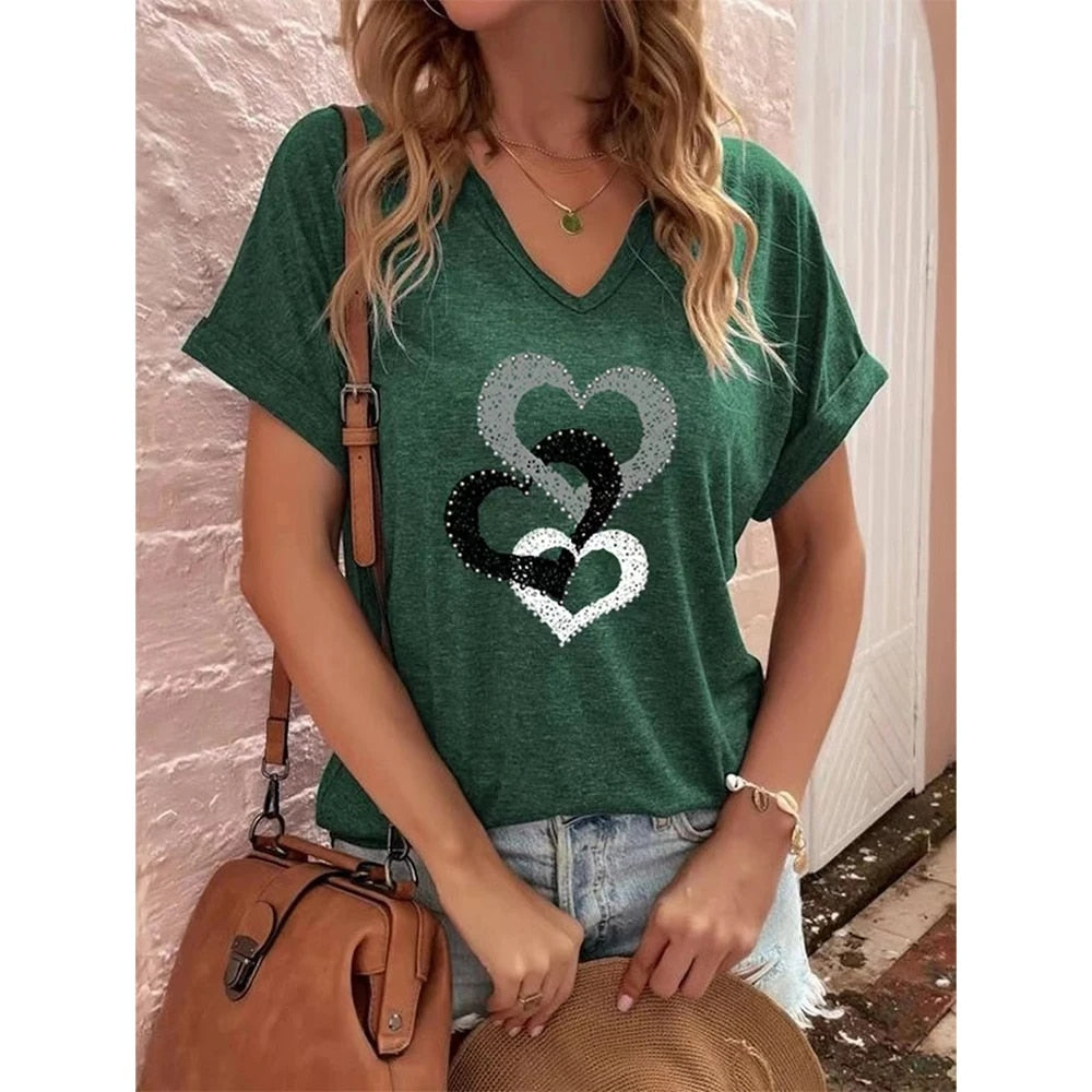 Jayla | Women's Heart-Shaped 3D T-Shirt