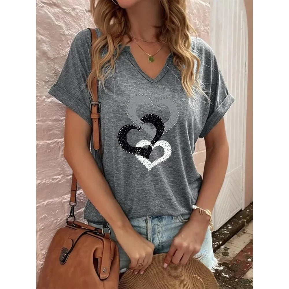 Jayla | Women's Heart-Shaped 3D T-Shirt