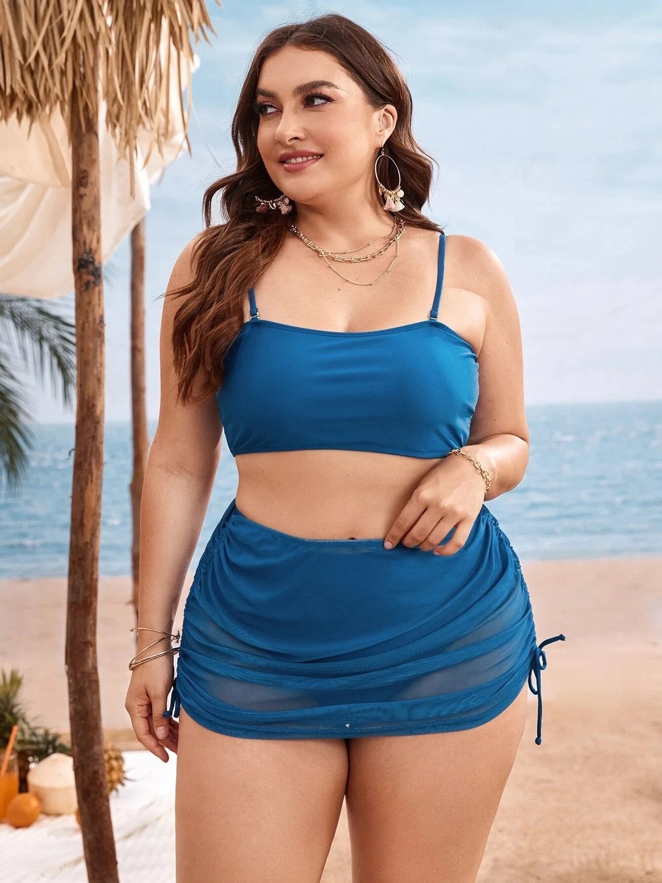 Claire | Women's High-Waist Swimsuit with Skirt