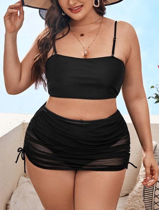 Claire | Women's High-Waist Swimsuit with Skirt