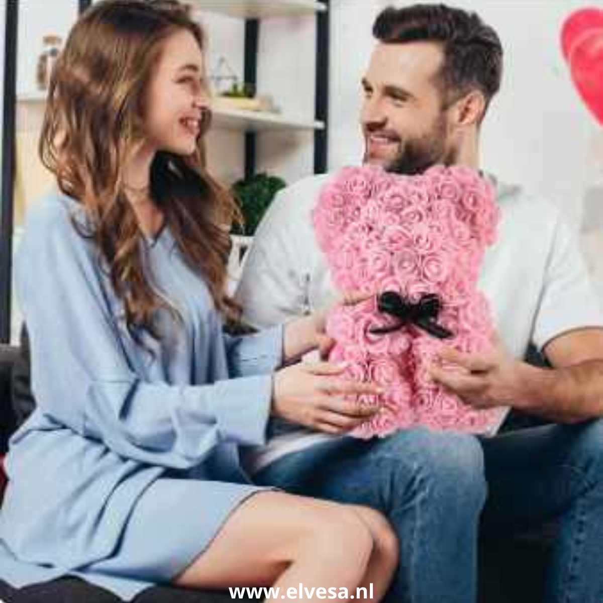 RozenTeddybeer met licht | Perfect Valentijn cadeau