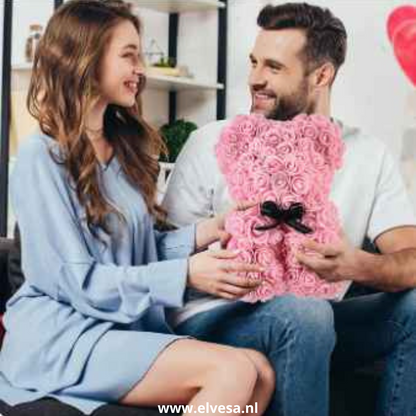 RozenTeddybeer met licht | Perfect Valentijn cadeau