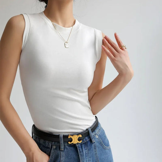 Emily | Women's Round Neck Sleeveless Undershirt