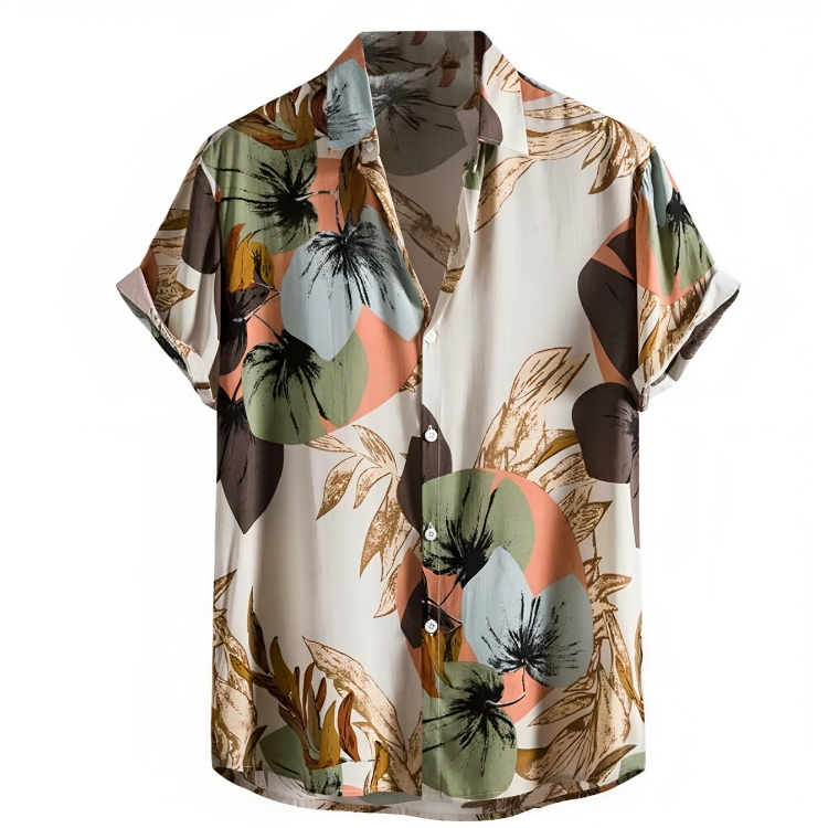Andrew | Men's Hawaiian Printed Short Sleeve Shirt