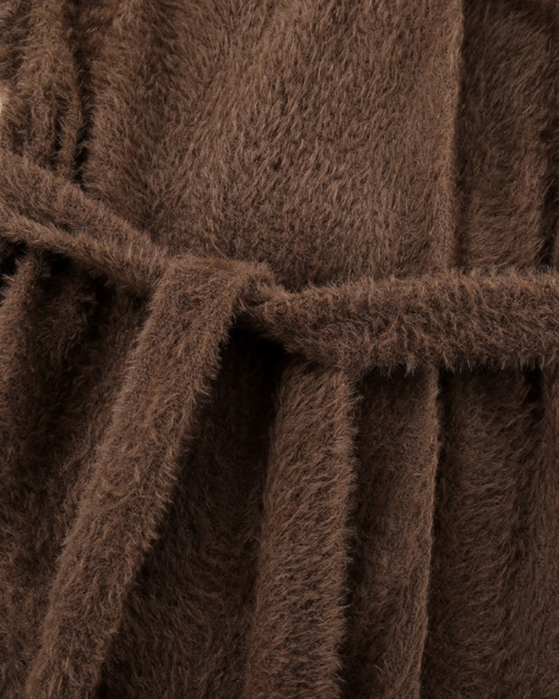 Brown Long-sleeved Trousers Three-piece Pajamas Set