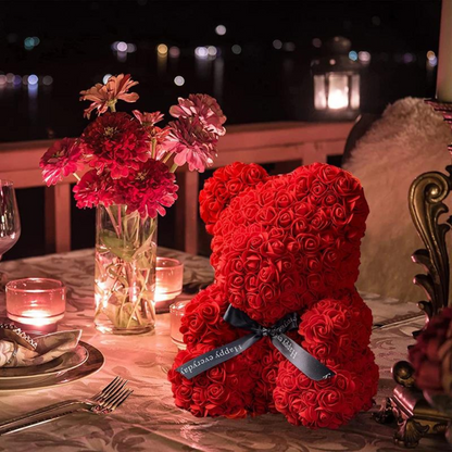 RozenTeddybeer met licht | Perfect Valentijn cadeau