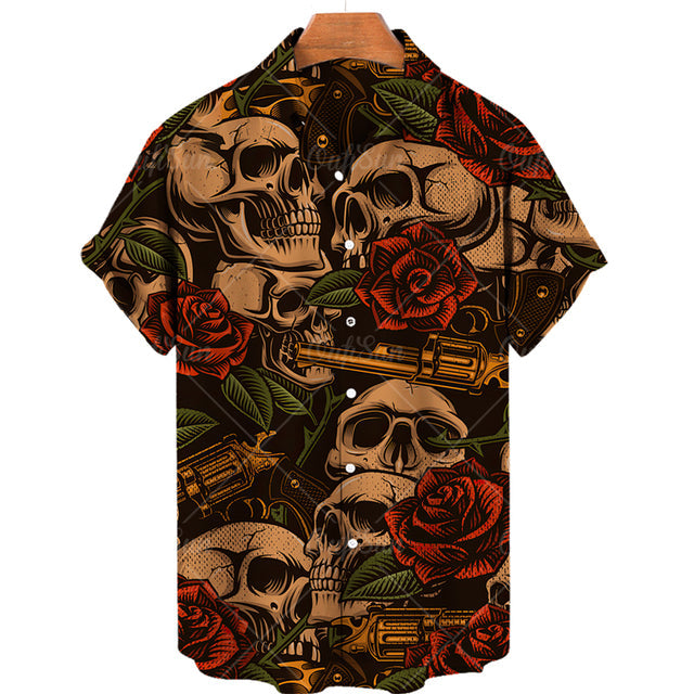 Dillan | Hawaiian Skull Shirt